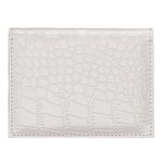 5 PCS PCVC1009 Modello di coccodrillo Porta carte PU Porta documenti CDC (bianco)