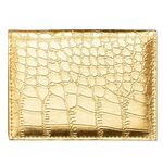 5 PCS PCVC1009 Modello di coccodrillo Porta carte PU Porta documenti CDC (oro)