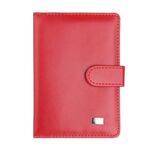 3 PCS COVC1002 Bank Bank Carta Passport Holder con fibbia clip PU Document Protection Holder (Red)