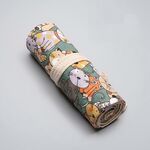 2 PCS 24 fori 24 fori di cotone tela grande capacità penna tenda grande viso carino gatto cartone animato color matita sacchetto