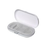 2 PCS HW073 Box Pill Portable Box Taglio Medicina Scatola di immagazzinaggio A grande capacità Scomparto di Viaggio Sigillato Sentimentica Small Medicine Box (Grigio)