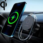 F9199 Staffa per telefono con caricabatterie wireless per auto magnetico da 15 W (nero)