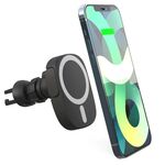 Supporto di ricarica wireless magnetico per auto intelligente da 15 W per iPhone serie 12/13 (nero)
