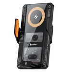 Supporto per telefono a induzione intelligente con caricatore per auto wireless con protocollo QI da 15 W (nero)