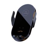 Supporto per telefono cellulare con ricarica wireless a induzione intelligente con presa d'aria per auto (nero 66 W)