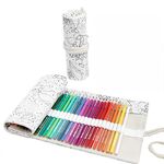 2 PCS 48 fori 48 fori a mano della penna della penna della penna di tela della tenda di grande capacità per ragazzi e ragazze Color matita schizzo scatola di cancelleria (costellazione bianca)
