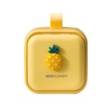 Scatola di pillola ricreata a grande capacità portatile Cartoon Cartoon Week Box Box (ananas giallo)