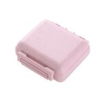 5 pezzi JS0018 Box di pillola sigillata portatile con 6 scomparti per la scatola di assistenza sanitaria della pillola (rosa)
