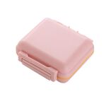 5 PCS JS0018 Scatola di pillola sigillata portatile portatile con 6 scomparti per la scatola di assistenza sanitaria della pillola (rosa solido)