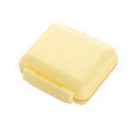 JS0018 Portapillole portatile sigillato per grano con 6 scomparti per scatola portapillole per assistenza sanitaria (giallo solido)