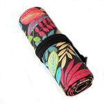 2 pezzi 48 fori foglie cadute foglie cadute stampate Canvula penna tenda grande capacità schizzo colore matita a matita borsa penna borsa