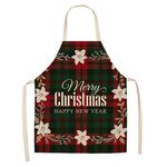 2 PCS Plaid Plaid Series Cotton and Linen Grembiule per la pulizia della casa, Specifica: 47 x 38 cm (wq-001331)