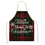 2 PCS Natale Plaid Series Cotton and Linen Grembiule per la pulizia della casa, Specifica: 47 x 38 cm (wq-001303)