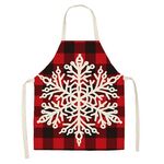 2 PCS Natale Plaid Series Cotton and Linen Grembiule per la pulizia della casa, Specifica: 47 x 38 cm (WQ-001308)