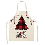 2 PCS Natale Plaid Series Cotton and Linen Grembiule per la pulizia della casa, specifica: 47 x 38 cm (wq-001316)