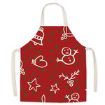 2 PZ Biancheria natalizia Grembiule stampato Grembiule di Natale Adult Bambini Parent-Child Tuta, Specifica: 65x75cm (Gingerbread)