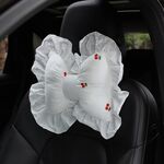 Arco per auto cuscino cuscino per seggiolino per seggiolino cuscino comodo in cotone forniture per auto in cotone, colore: poggiatesta della ciliegia