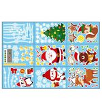 Adesivi per finestre di Natale con cartoni animati per finestre, adesivi murali statici per soggiorno con decorazioni natalizie (2317)
