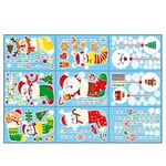 Adesivi per finestre di Natale con cartoni animati per finestre, adesivi murali statici per soggiorno con decorazioni natalizie (2318)