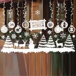 Decorazioni natalizie Adesivi per finestre Adesivi murali Centro commerciale Decorazione per finestre del supermercato (Bianco 813)