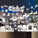 Decorazioni natalizie Adesivi per finestre Adesivi murali Centro commerciale Decorazione per finestre del supermercato (Bianco 814)