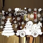 Decorazioni natalizie Adesivi per finestre Adesivi murali Centro commerciale Decorazione per finestre del supermercato (Bianco 815)