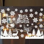 Decorazioni natalizie Adesivi per finestre Adesivi murali Centro commerciale Decorazione per finestre del supermercato (Bianco 818)