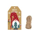 2 confezioni decorazione natalizia decorazione kraft carta tag etichetta con spago juta (carta 2)