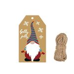 2 confezioni decorazione natalizia decorazione kraft carta tag etichetta con spago juta (carta 7)