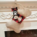 Ornamento del sacchetto del regalo del calzino di Natale (osso burble)