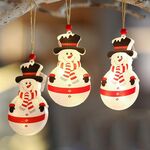 3 PZ / Set Decorazioni di Natale Lights LED Finestra Decorazione di vacanze Piccole lanterne Lanterne (natale pupazzo di neve)
