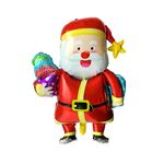 Palloncini in pellicola di alluminio con decorazione natalizia, stile: regalo Babbo Natale
