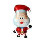 Palloncini in pellicola di alluminio con decorazione natalizia, stile: Babbo Natale carino