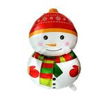 Palloncini con pellicola in alluminio per decorazioni natalizie, stile: pupazzo di neve