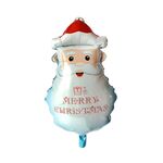 Palloncini in pellicola di alluminio per decorazioni natalizie, stile: testa di Babbo Natale