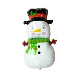 Palloncini in pellicola di alluminio con decorazione natalizia, stile: cappello da pupazzo di neve
