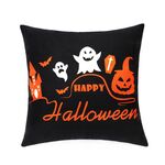2 Pz SysDWS22 45x45cm Decorazione di Halloween Soggiorno Divano Party Pillow Case senza cuscino (Ghost)