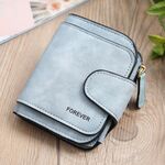 Vintage Nubuck Leather Ladies Portafoglio Type Breve Tipo Multi-cart Coin Borsellino frizione (blu)