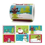 Autoadesivo della decorazione della merce di regalo di Natale 5 PCS, dimensioni: 50x75mm (A-389)