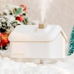 QB2020-008-G1 Mini Snow House Air Humidificatore USB Camera da letto USB Umidificatore di Natale (bianco)