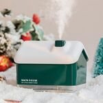 QB2020-008-G1 Mini Snow House Air Umidificatore USB Camera da letto USB Umidificatore di Natale (verde)