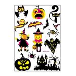 Adesivo per trasferimento d'acqua per bambini fluorescenti di Halloween Adesivo per tatuaggio animale cartone animato (WSYG03)