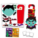 1 set bambini cartone animato decorazione di halloween adesivi appesi per porte vacanze fai da te emoticon di gioco (vampiro)
