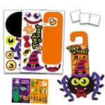 1 set bambini cartone animato decorazione di halloween adesivi appesi per porte vacanze fai da te gioco emoticon (ragno)
