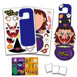 1 set bambini cartone animato decorazione di Halloween adesivi appesi per porte vacanze fai da te gioco emoticon (strega)