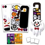 1 set bambini cartone animato decorazione di Halloween adesivi appesi per porte vacanze fai da te emoticon di gioco (fantasma)