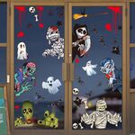 3 Set Adesivi di decorazione di Halloween Stickers Pumpkin Lamp Spider Ghost Adesivi elettrostatici, Stile: BQ41-42-43-44-47-48