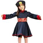 5812 Bambini Bambini Costumi di Halloween Nightclubs Bar Frenieri Carnevale Parti di Carnevale Divertente Horror Horror Qing Dynasty Costumi Zombie, Dimensioni: S (nero rosso)