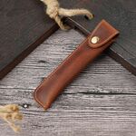 Penna Borsa Personalizzazione Retro Pure Pure Handmade First Layer Pen Pen Case Coperchio protettivo (Mad Horse Pelle Rosso Brown)