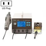 Baku BA-942D 110V 700W 2 in 1 Display digitale Set di pistola ad aria calda regolabile, spina USA